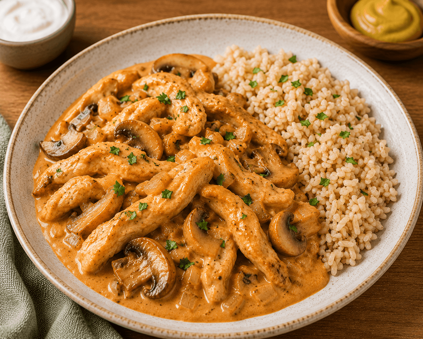Strogonoff fit de frango