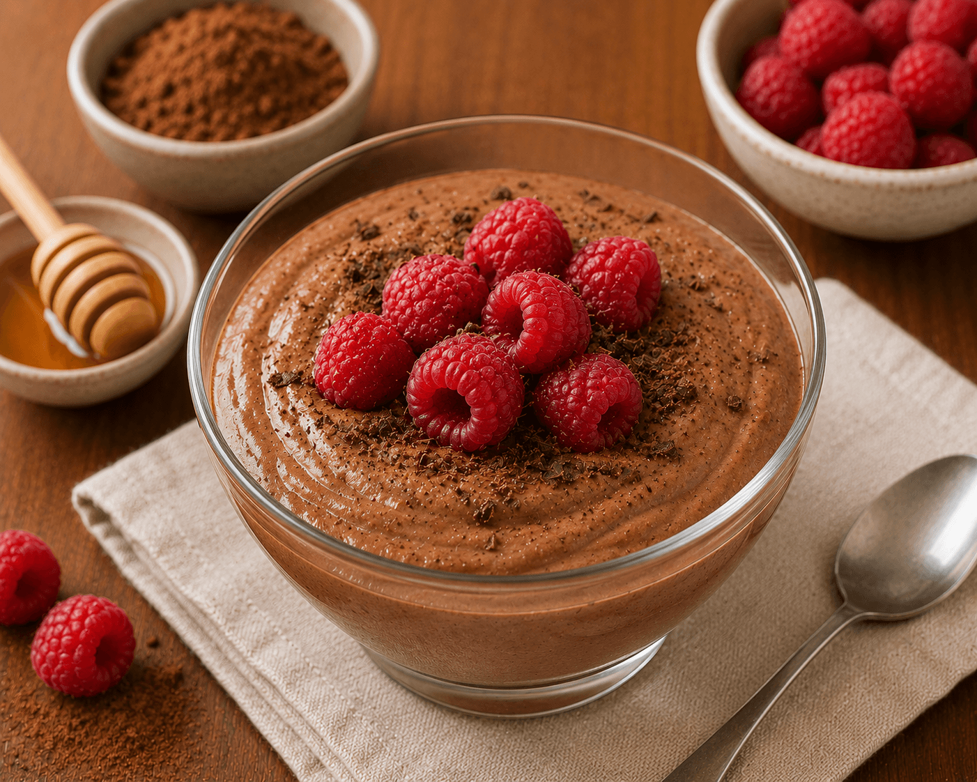 Mousse de iogurte e cacau