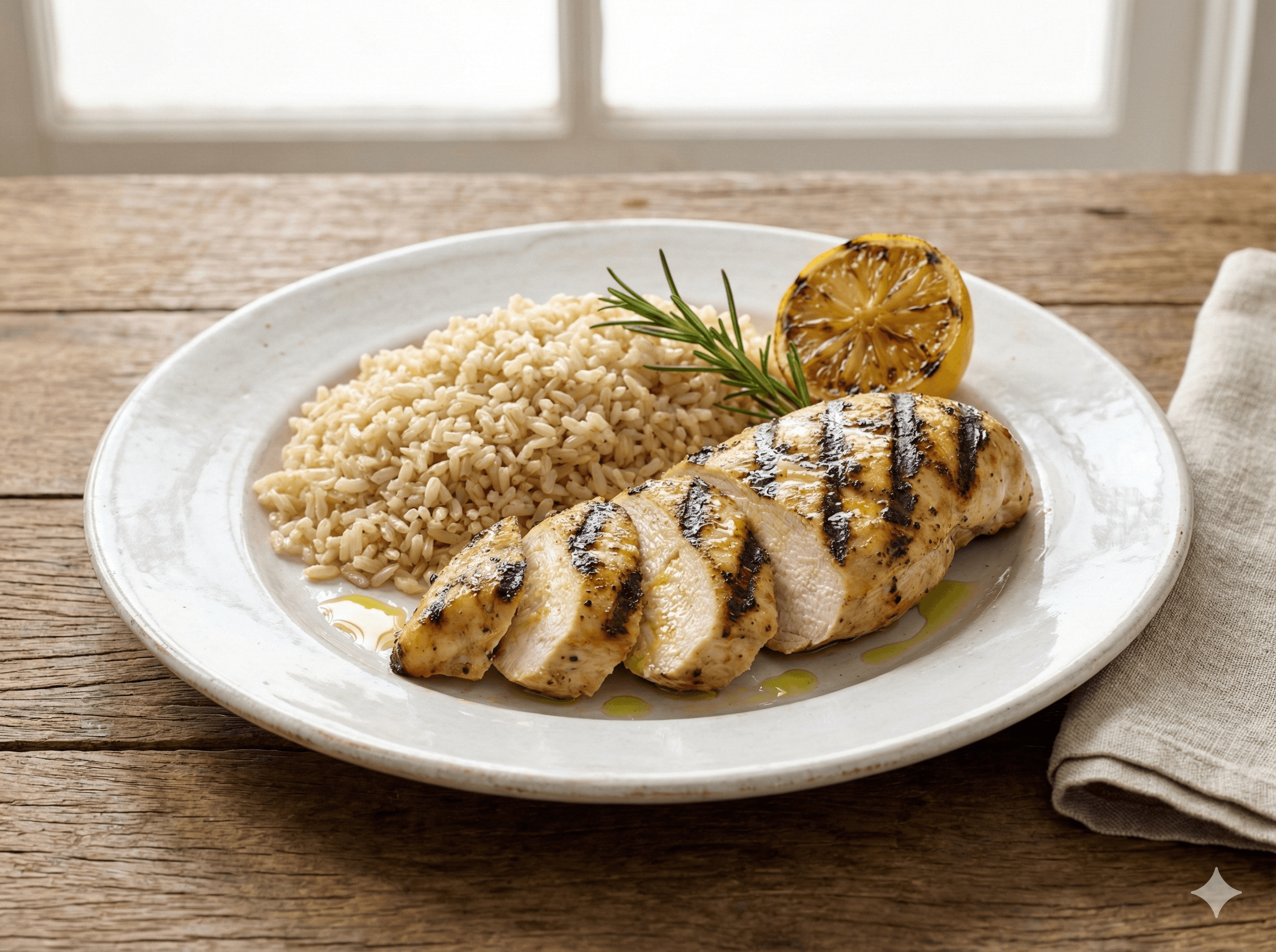 Frango Grelhado com Arroz Integral