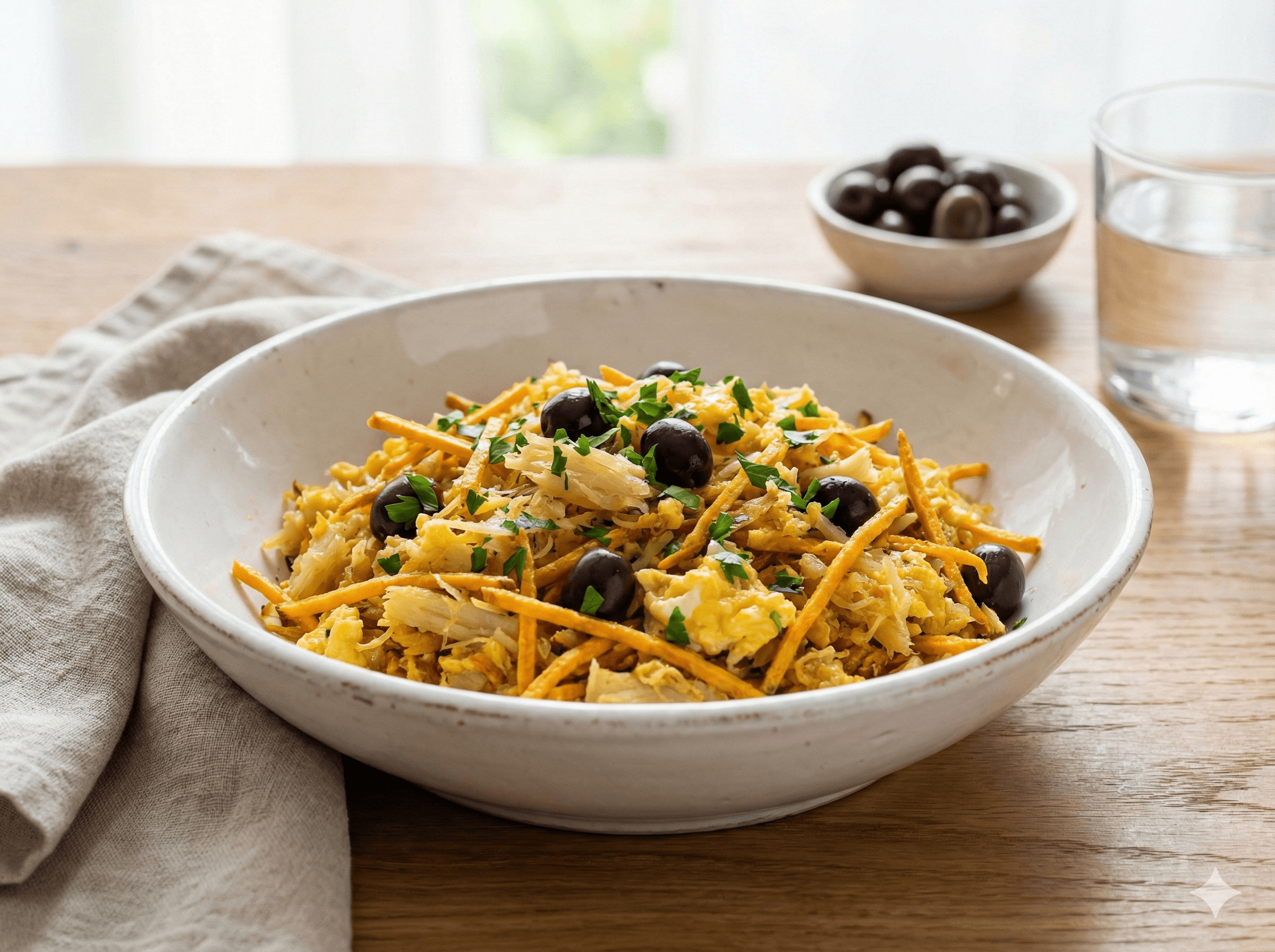 Bacalhau à Brás Saudável