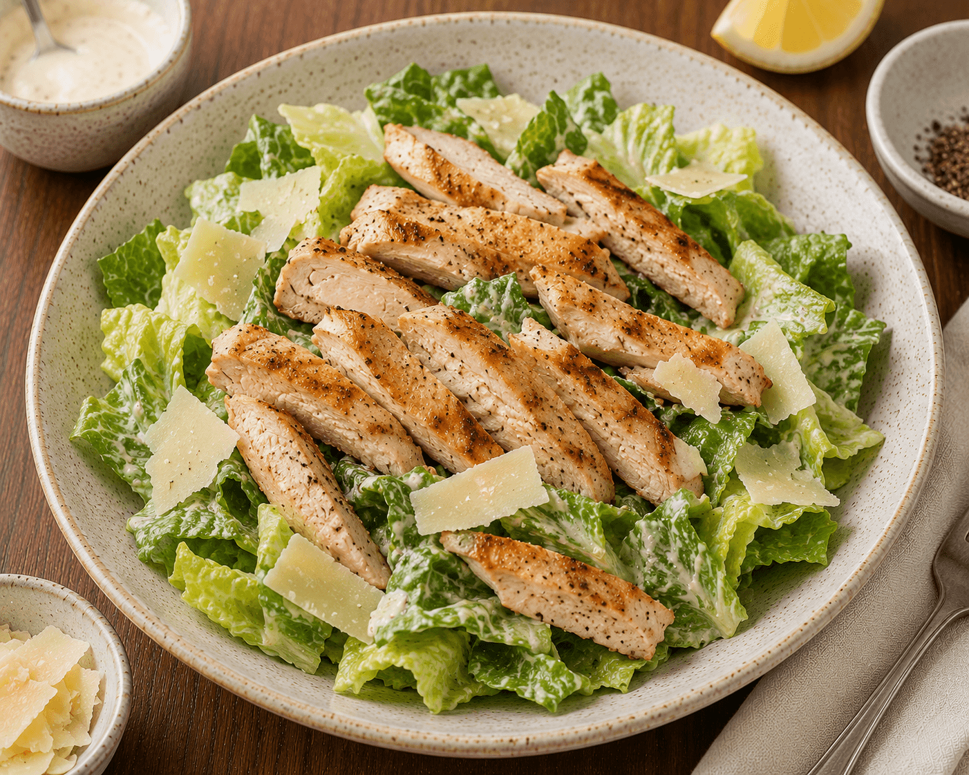 Salada caesar light sem croutons