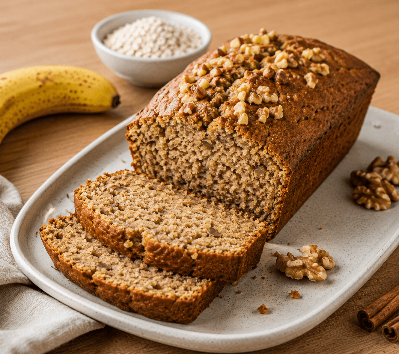 Pão de banana proteico