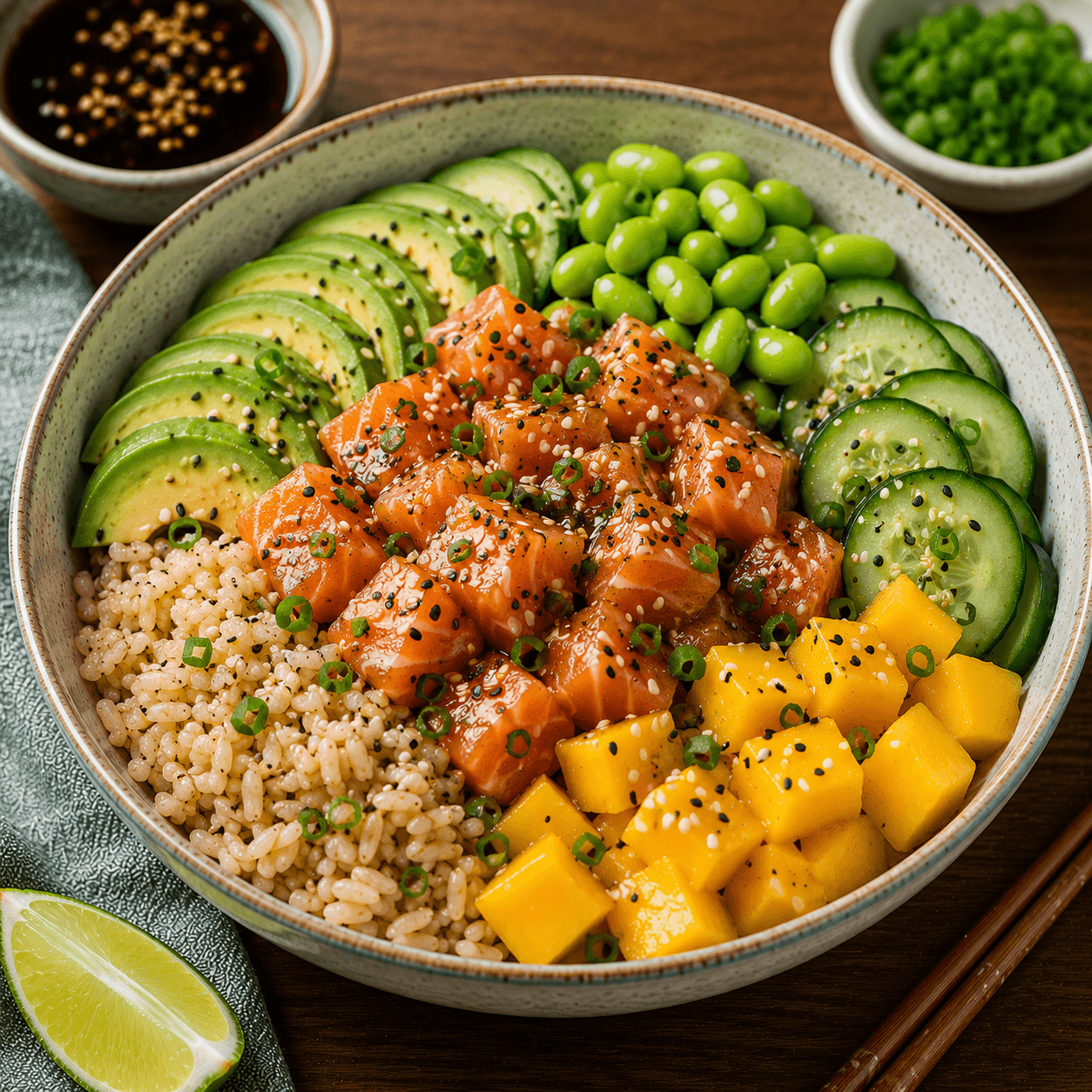 Poke bowl de salmão