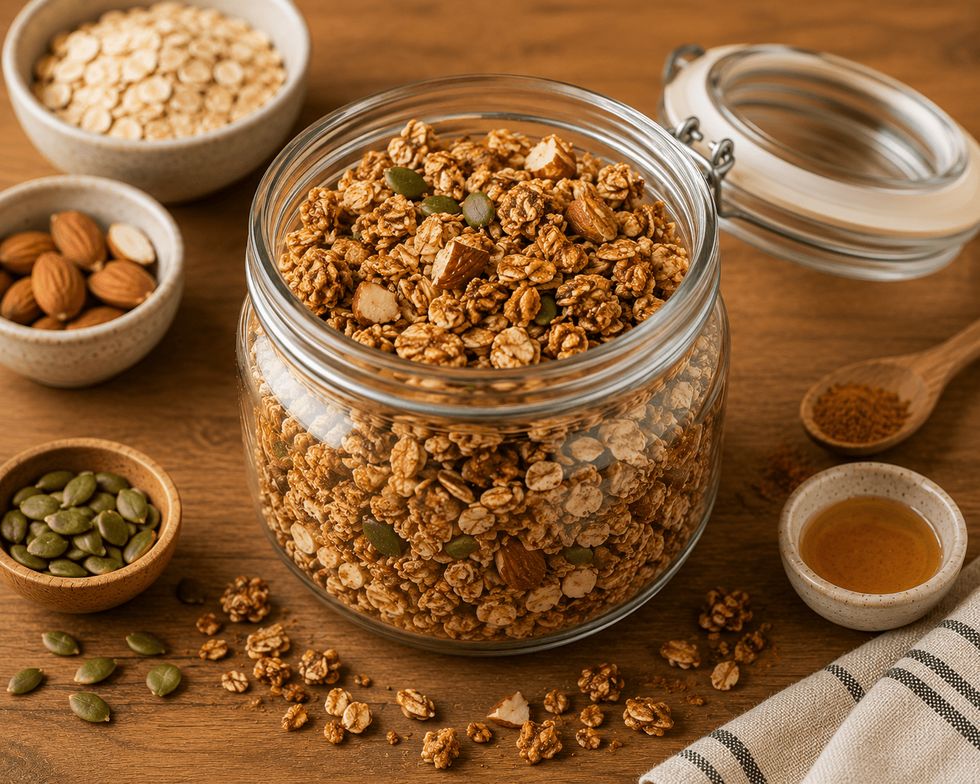 Granola caseira de forno
