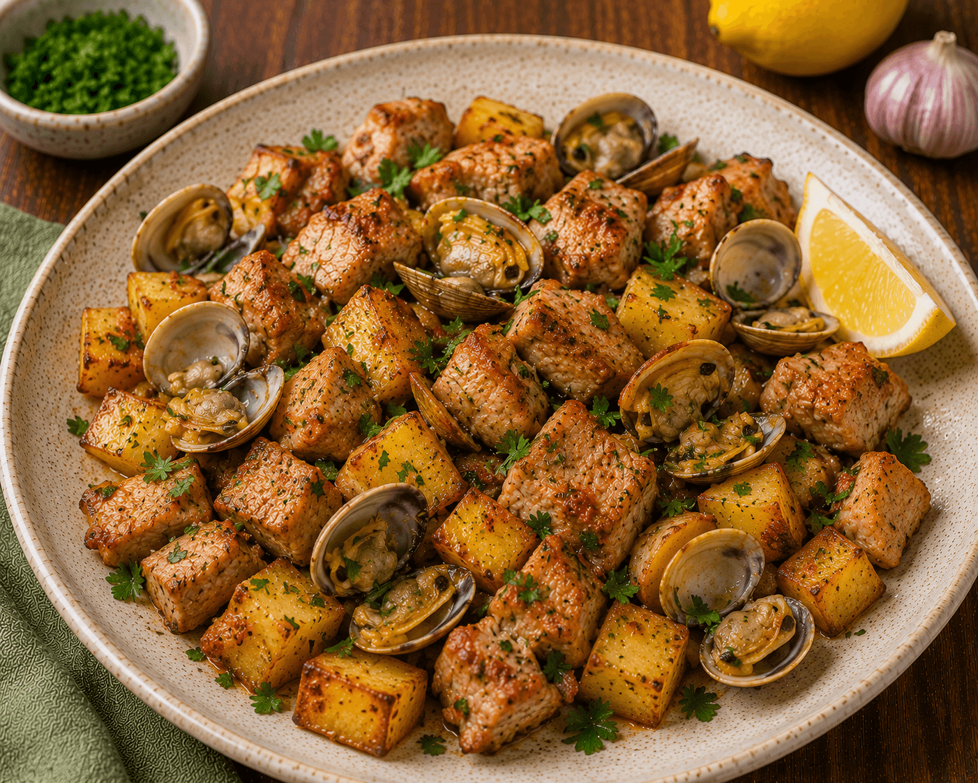 Carne de Porco à Alentejana Fit