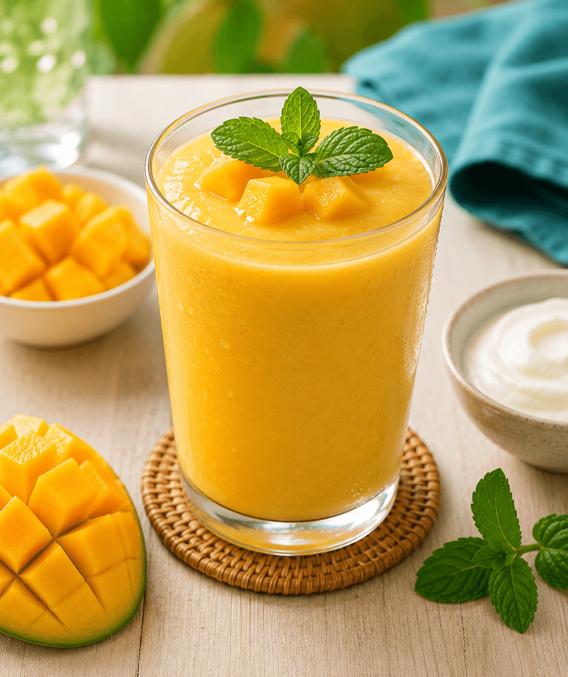 Smoothie de manga e iogurte