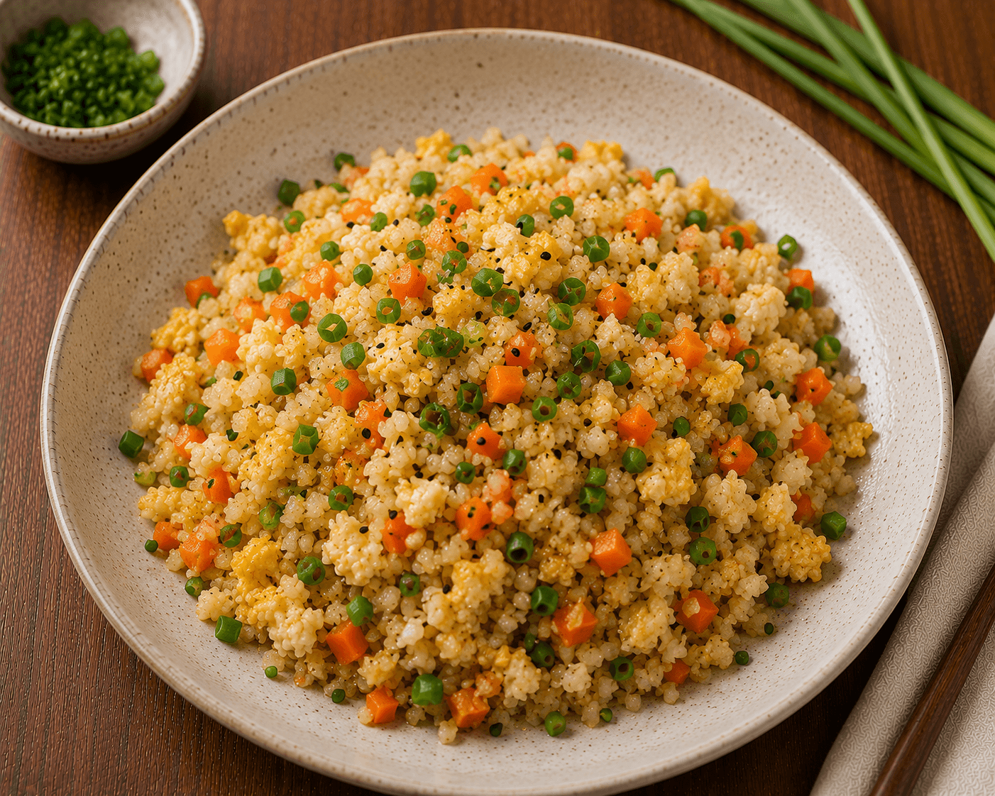 Arroz de couve-flor salteado