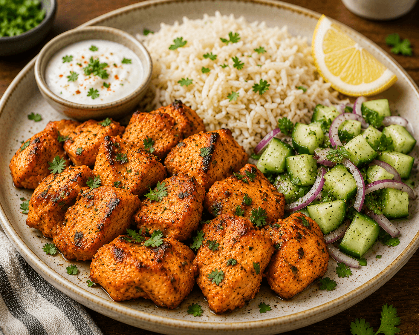 Frango tikka no forno com iogurte