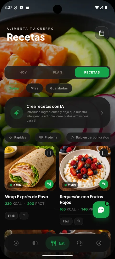 FIT4EAT, Recetas