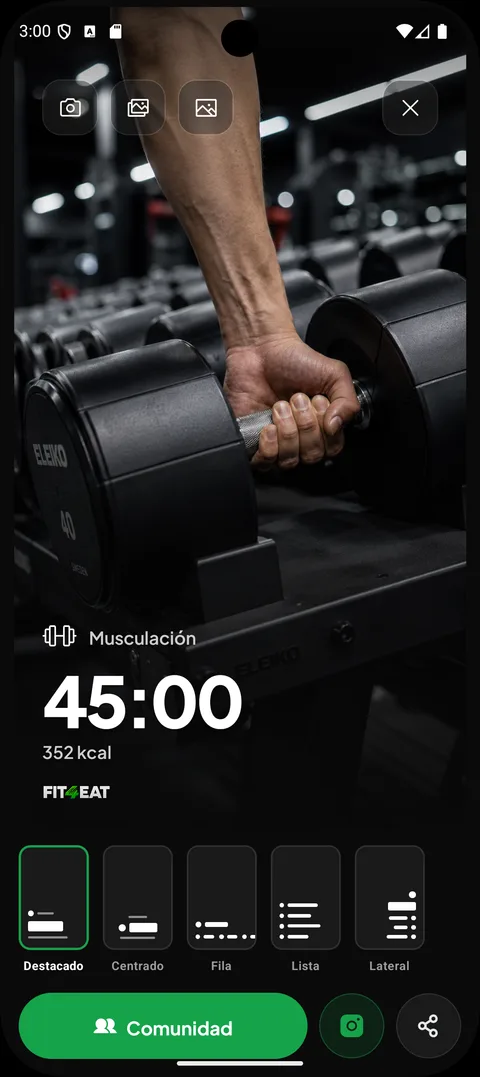 FIT4EAT, Compartir entrenamiento