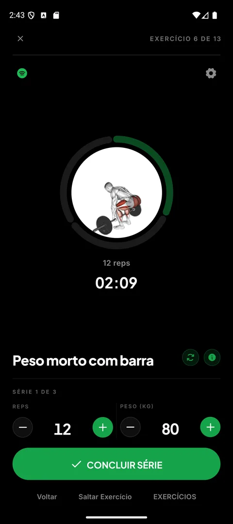 FIT4EAT, Treino guiado